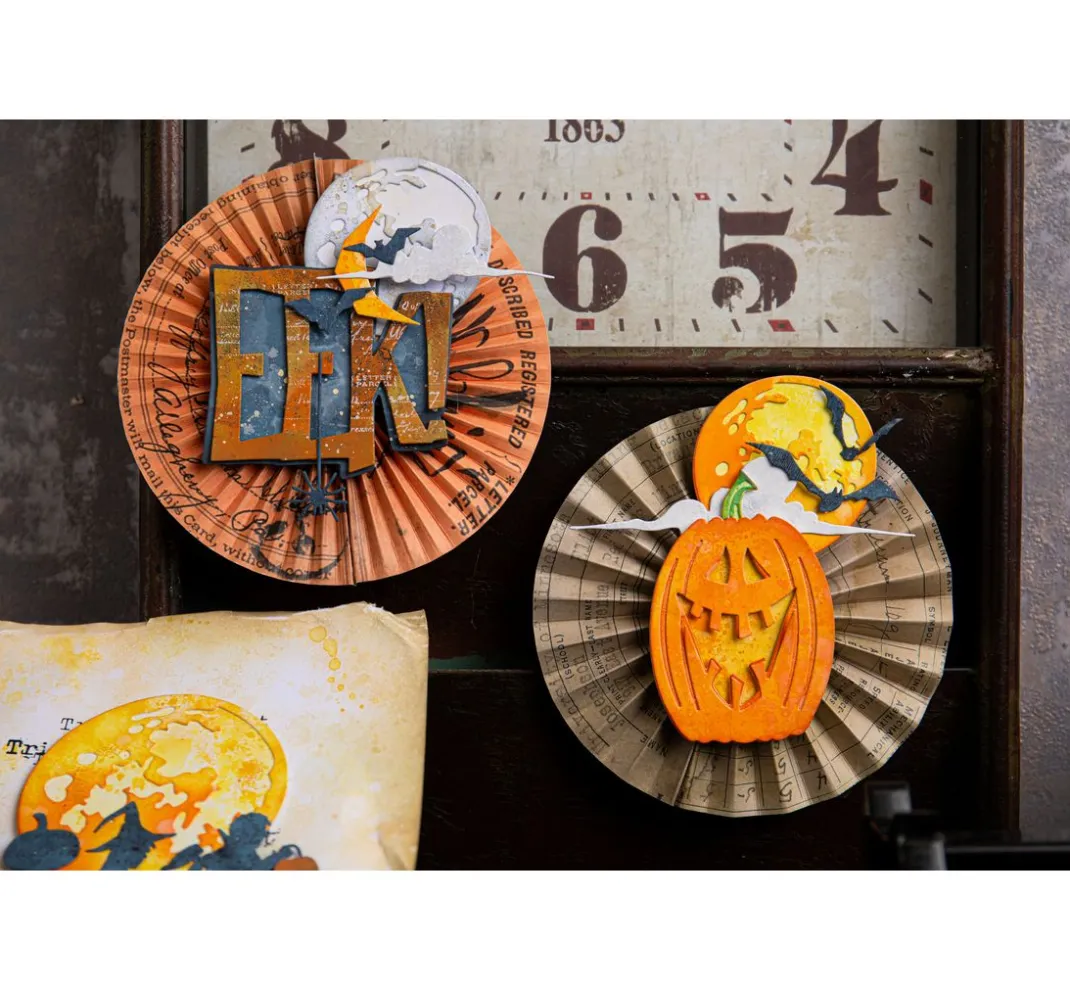 Sizzix Stanz- & Prägemaschinen|Schablonen>Thinlits Stanzschablone "Big Frights by Tim Holtz"
