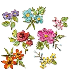 Sizzix Stanz- & Prägemaschinen|Schablonen>Thinlits Stanzschablone "Brushstroke Flowers Mini by Tim Holtz"