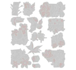 Sizzix Stanz- & Prägemaschinen|Schablonen>Thinlits Stanzschablone "Brushstroke Flowers Mini by Tim Holtz"