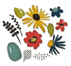 Sizzix Stanz- & Prägemaschinen|Kartengestaltung>Thinlits Stanzschablone "Modern Floristry by Tim Holtz"