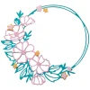 Sizzix Stanz- & Prägemaschinen|Schablonen>Thinlits Stanzschablone "Floral Round"