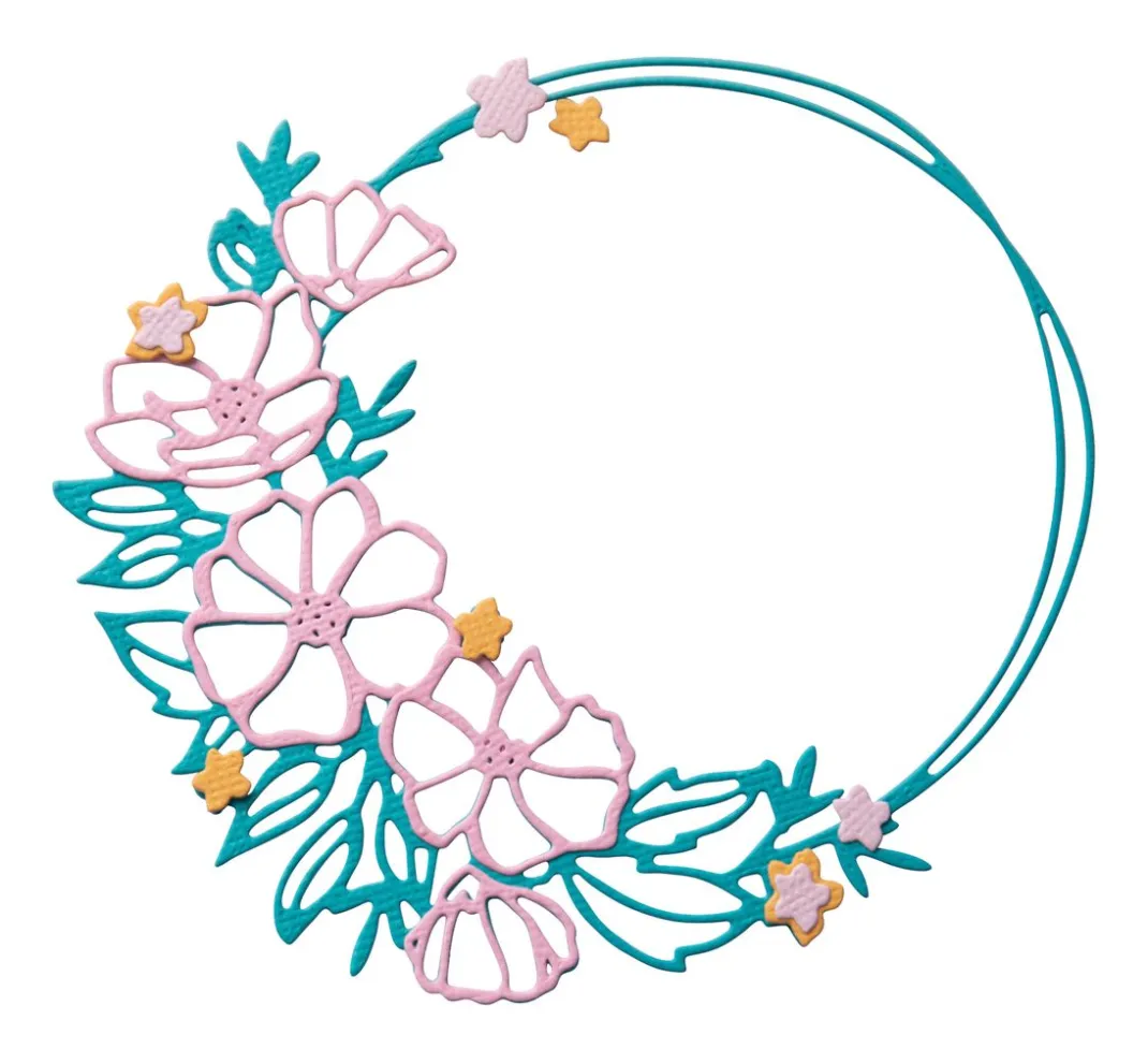 Sizzix Stanz- & Prägemaschinen|Schablonen>Thinlits Stanzschablone "Floral Round"