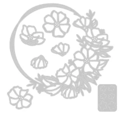 Sizzix Stanz- & Prägemaschinen|Schablonen>Thinlits Stanzschablone "Floral Round"