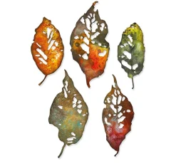 Sizzix Stanz- & Prägemaschinen|Schablonen>Thinlits Stanzschablone "Leaf Fragments by Tim Holtz"