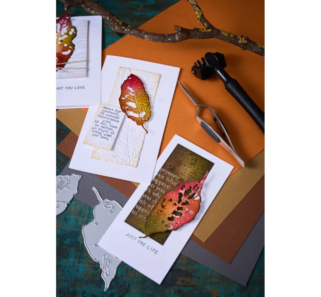 Sizzix Stanz- & Prägemaschinen|Schablonen>Thinlits Stanzschablone "Leaf Fragments by Tim Holtz"