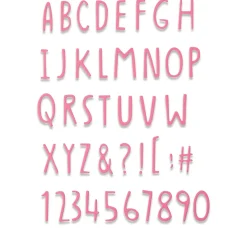 Sizzix Stanz- & Prägemaschinen|Schablonen>Thinlits Stanzschablone "Hand Drawn Alphabet"