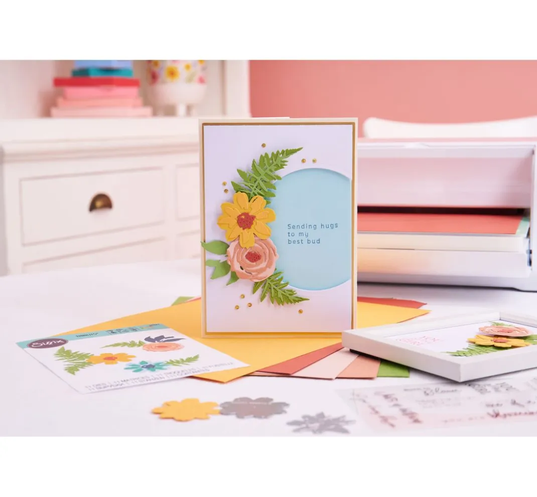 Sizzix Stanz- & Prägemaschinen>Thinlits Stanzschablone "Flowers & Fern"