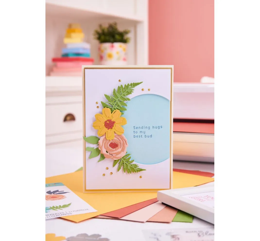 Sizzix Stanz- & Prägemaschinen>Thinlits Stanzschablone "Flowers & Fern"