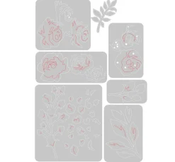 Sizzix Schablonen|Kartengestaltung>Thinlits Stanzschablone "Floral Layers 2"