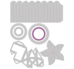 Sizzix Stanz- & Prägemaschinen|Schablonen>Thinlits Stanzschablone "Rosettes by Tim Holtz"