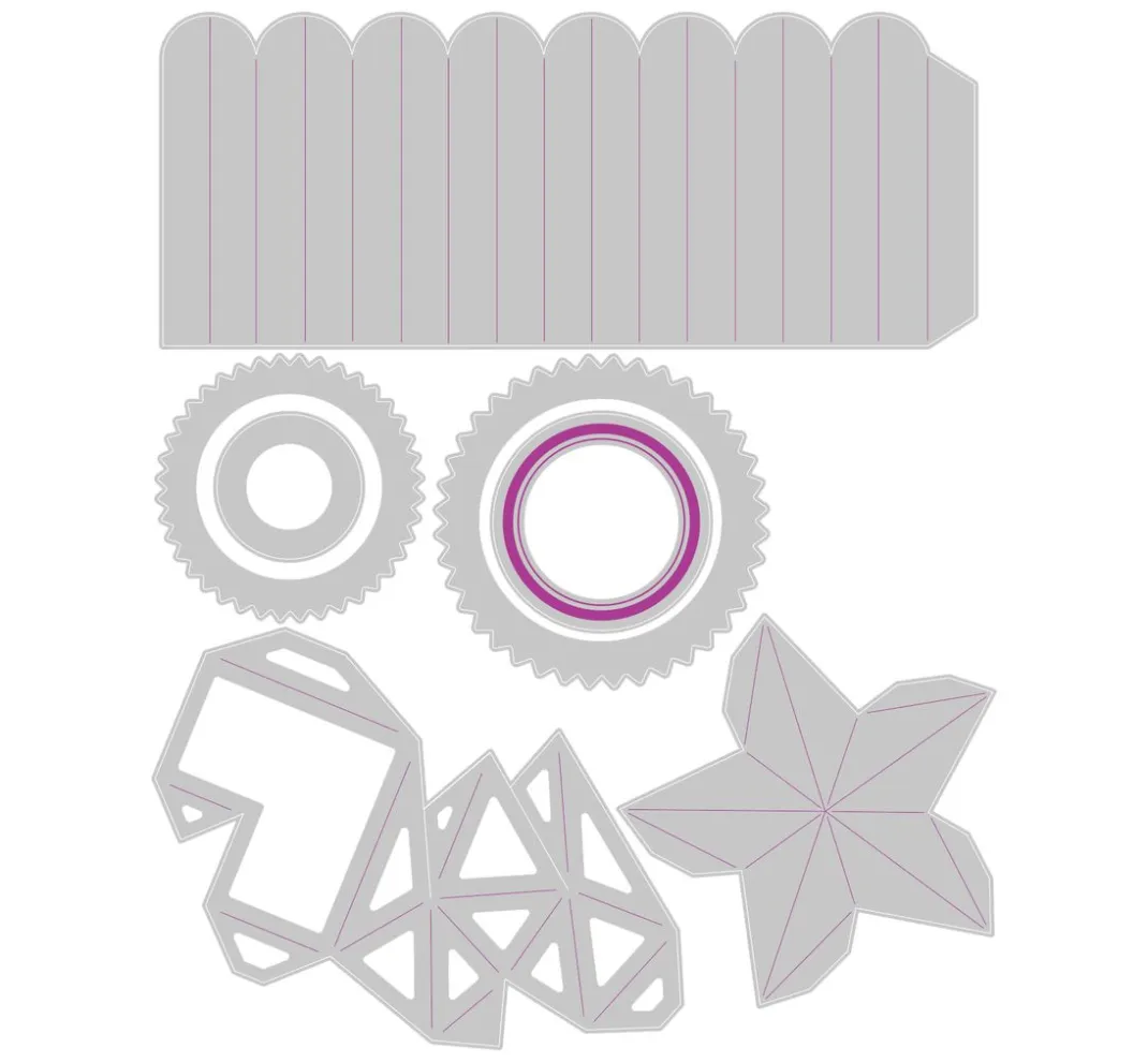 Sizzix Stanz- & Prägemaschinen|Schablonen>Thinlits Stanzschablone "Rosettes by Tim Holtz"