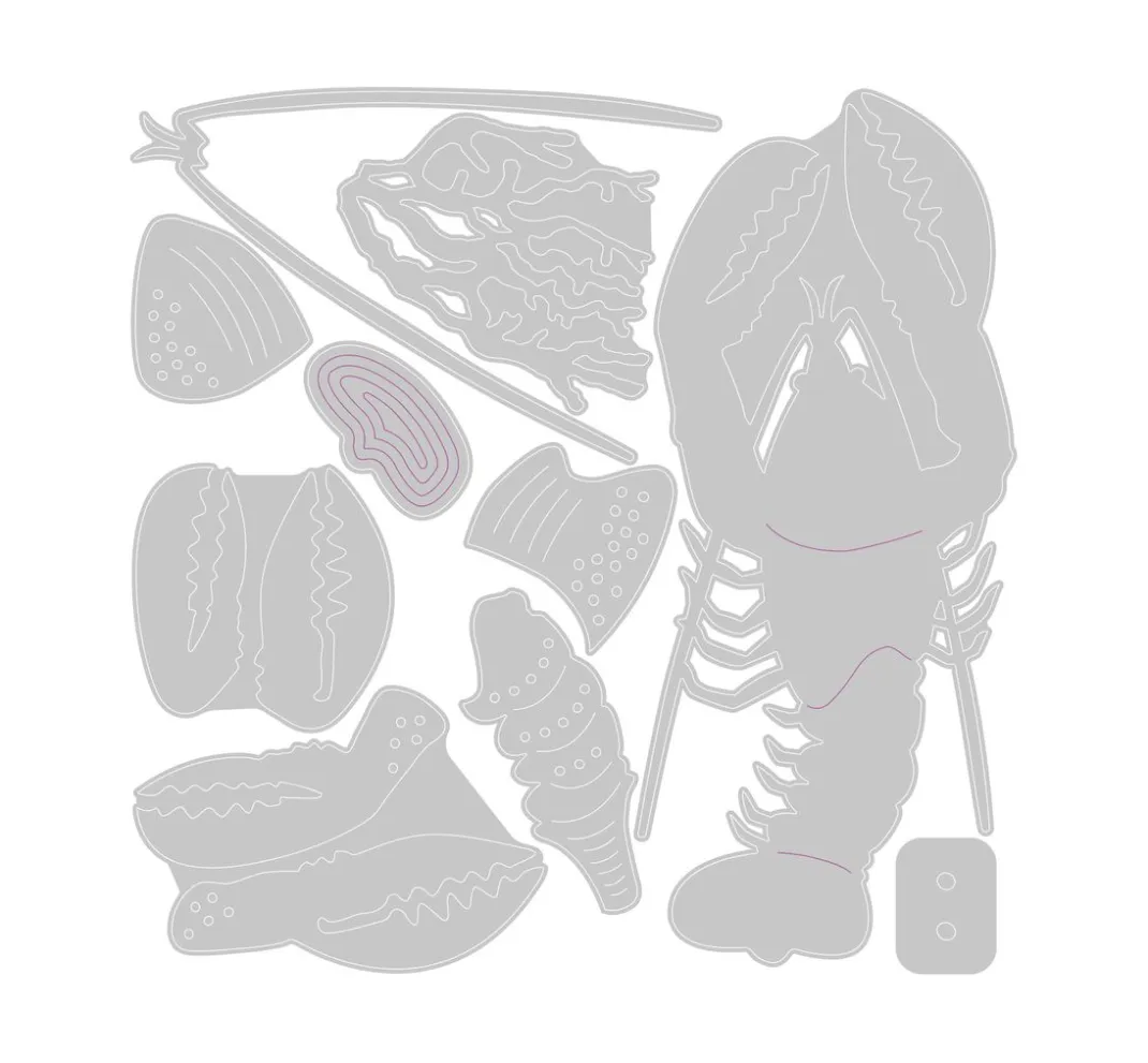 Sizzix Stanz- & Prägemaschinen>Thinlits Stanzschablone "Ocean Critters"