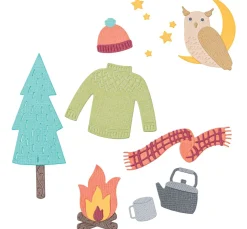 Sizzix Stanz- & Prägemaschinen|Schablonen>Thinlits Stanzschablone "Cozy Woodland"