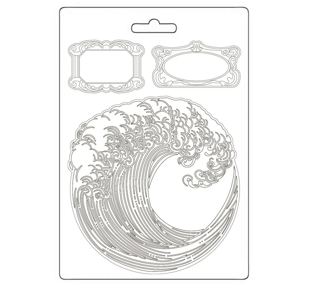 Stamperia Gießformen>Soft Modellierform A5 "Silent Sea - Wave"