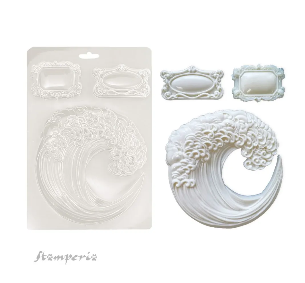 Stamperia Gießformen>Soft Modellierform A5 "Silent Sea - Wave"