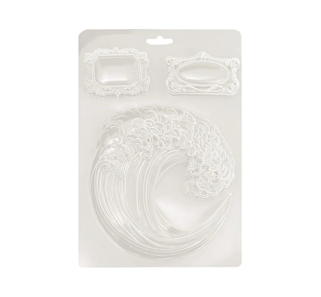 Stamperia Gießformen>Soft Modellierform A5 "Silent Sea - Wave"