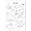 Stamperia Gießformen>Soft Modellierform A5 "Whispering Woods - Leaves"
