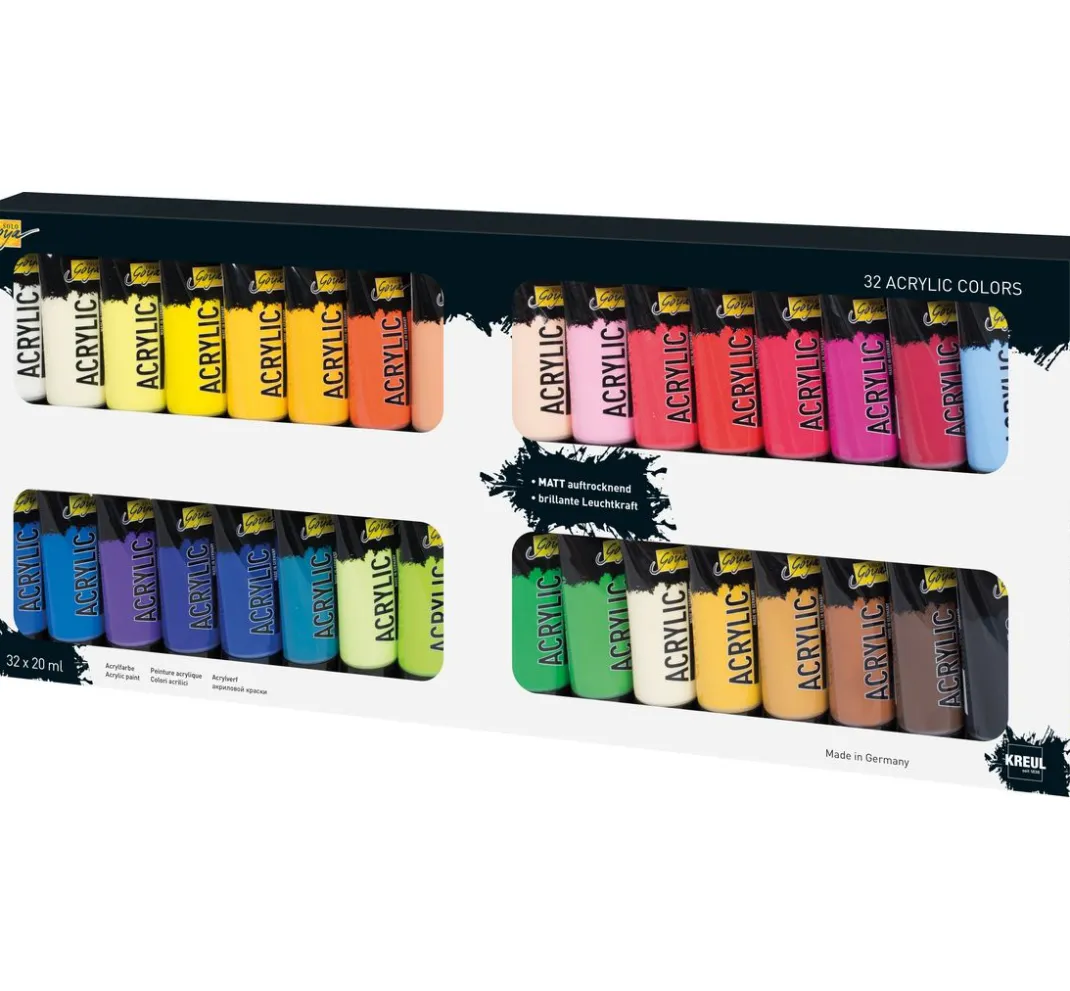 Kreul Künstler Künstlerfarbe>Solo Goya Acrylic 20 ml, 32er-Set