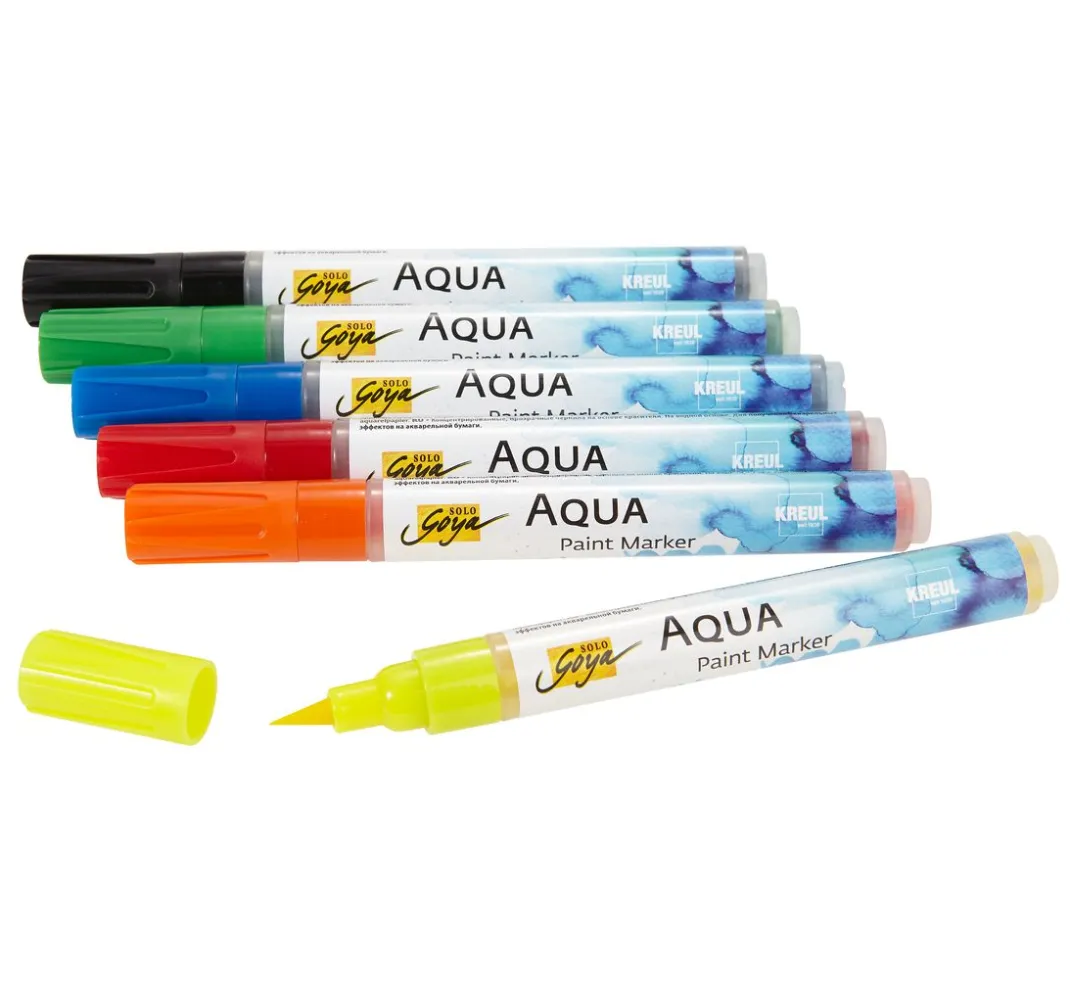 Kreul Künstler Aquarell|Stifte>Solo Goya Aqua Paint Marker, 6er-Set