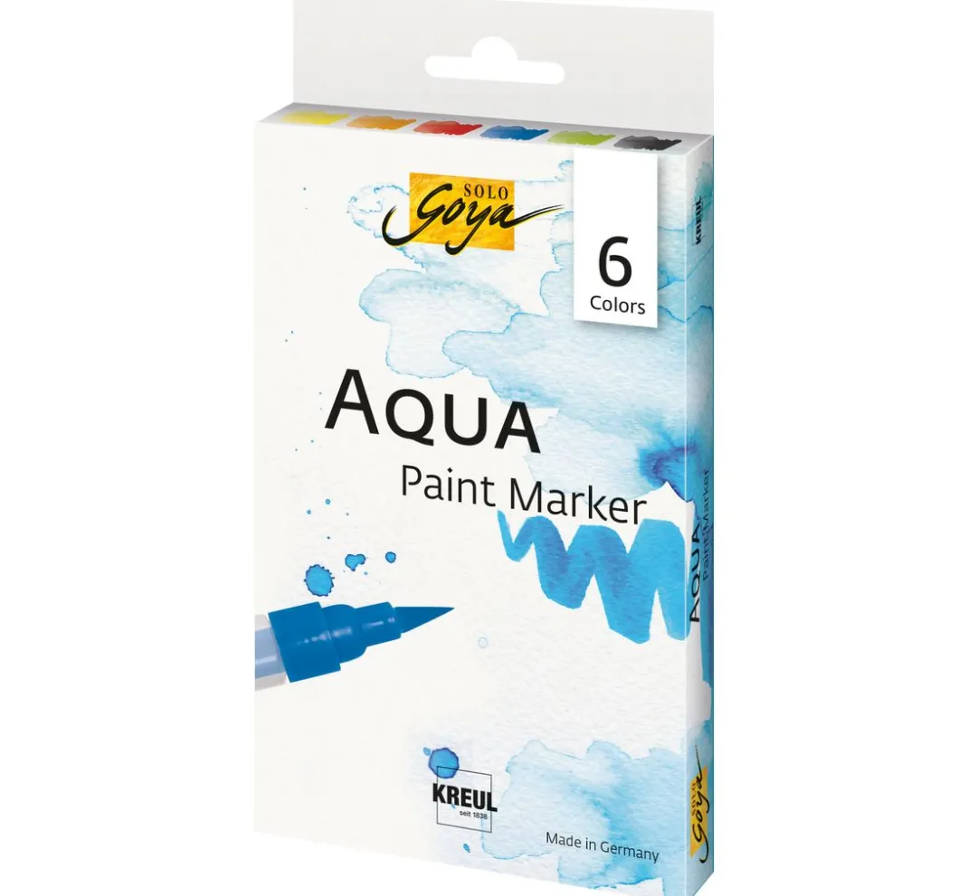 Kreul Künstler Aquarell|Stifte>Solo Goya Aqua Paint Marker, 6er-Set