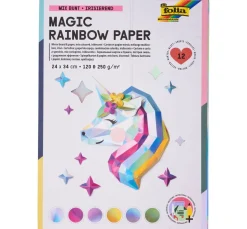 Kinder folia Spezialpapier & -Karton|Papier>Spiegelkarton und Spiegelpapier-Mix "Rainbow"