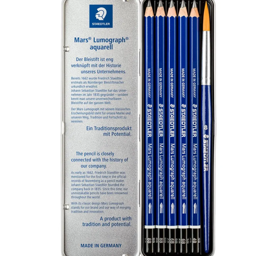 STAEDTLER Malen & Zeichnen|Stifte>Bleistifte Mars Lumograph Aquarell, 5 St.