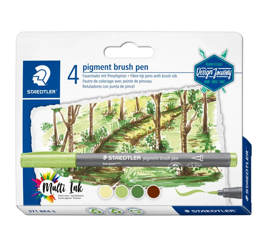 STAEDTLER Kartengestaltung>Brush Pens, 4er-Set