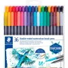STAEDTLER Aquarell|Stifte>Doppelfasermaler mit Pinselspitze, 36 Stück