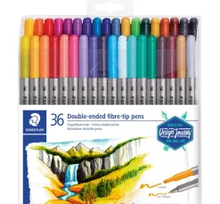 STAEDTLER Farbsets|Stifte>Doppelfasermaler, 36er-Set