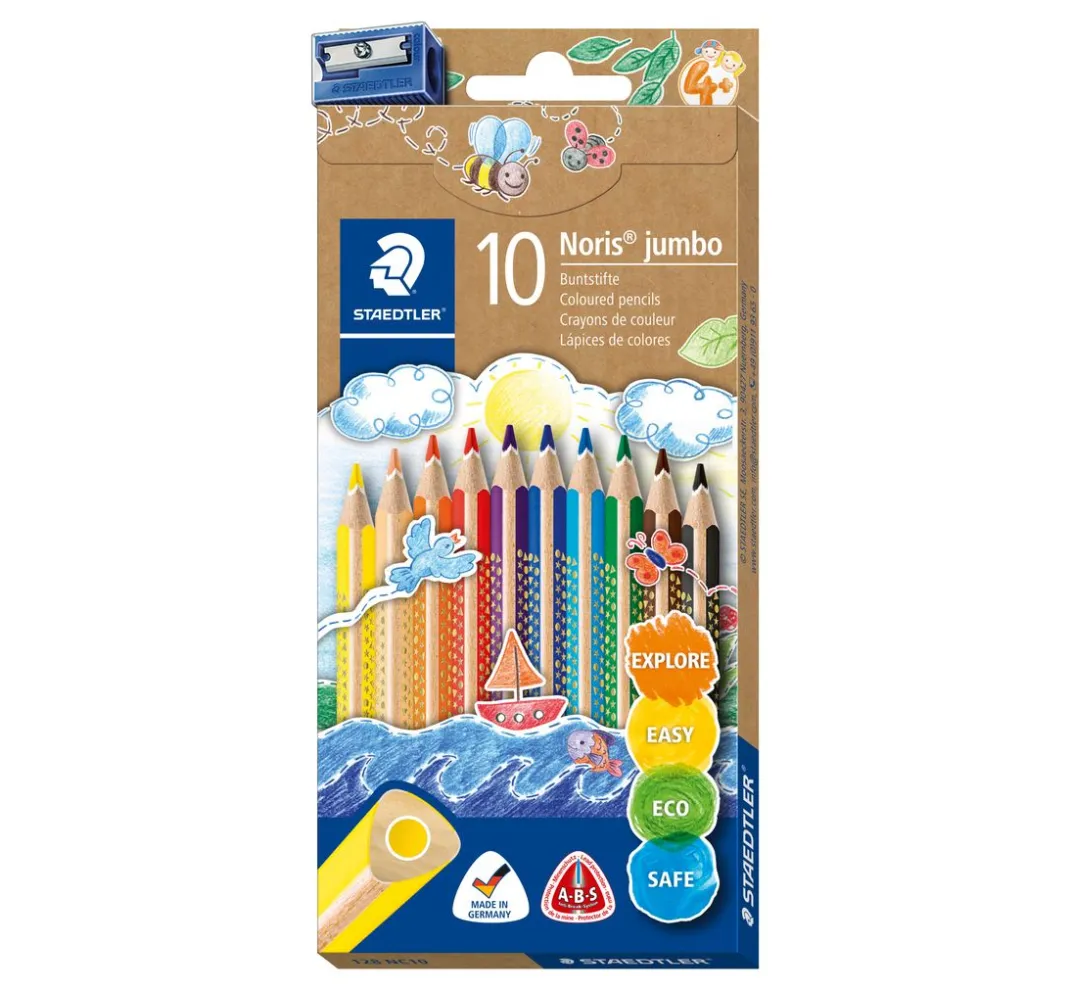 Kinder STAEDTLER Stifte & Marker|Weitere Geschenkideen Für Kinder>Noris color Jumbo Buntstifte + Spitzer