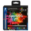 STAEDTLER Kartengestaltung>Pigment brush pen, 12er-Set