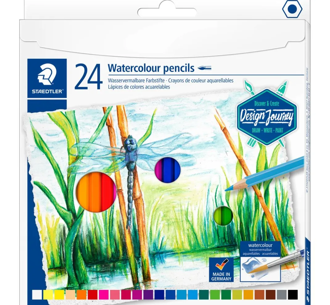 STAEDTLER Aquarell|Farbsets>Watercolour "Buntstifte", 24-tlg.