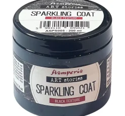 Stamperia Effektfarbe>Black Sparkling Coat
