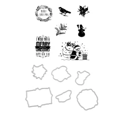 FINDit Stempel & Zubehör|Stanz- & Prägemaschinen>Stanzformen- und Stempel-Set "Merry Christmas"