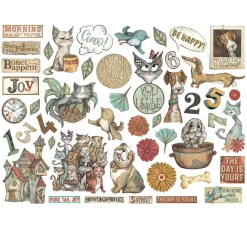 Stamperia Kartengestaltung|Dekoelemente>Stanzmotive "Furry Friends"