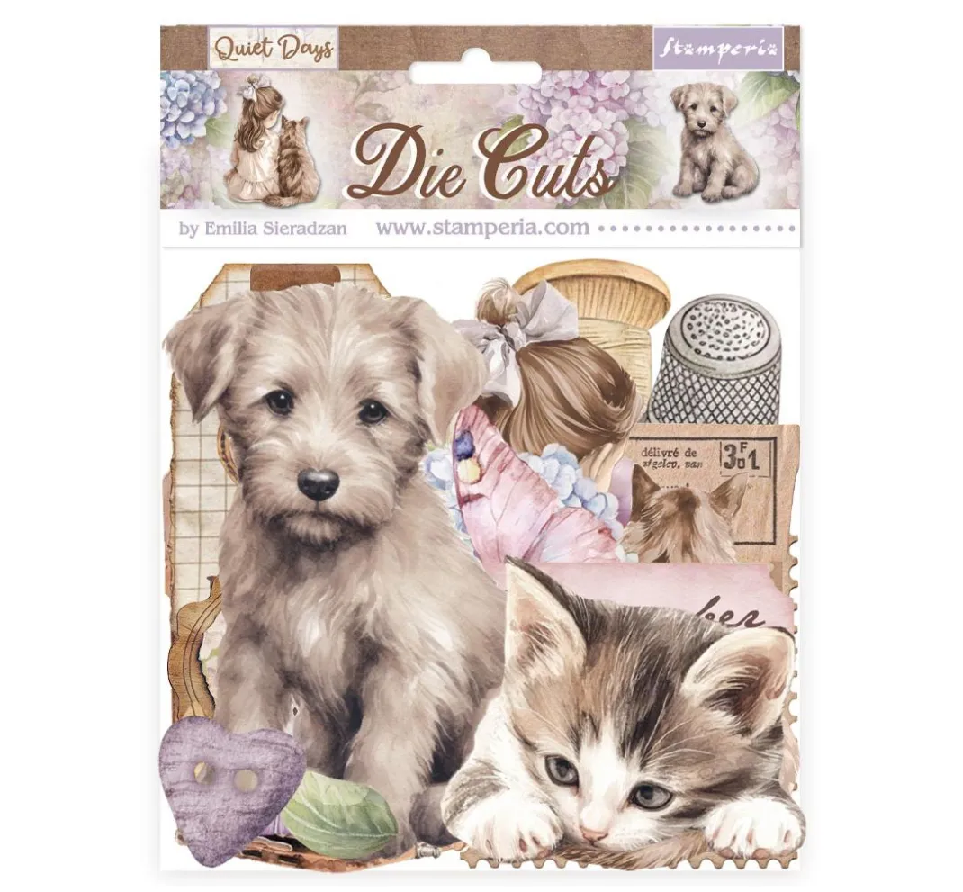 Stamperia Scrapbooking|Kartengestaltung>Stanzmotive "Quiet Days"