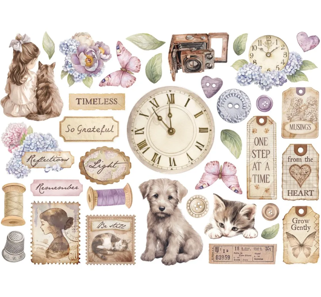 Stamperia Scrapbooking|Kartengestaltung>Stanzmotive "Quiet Days"