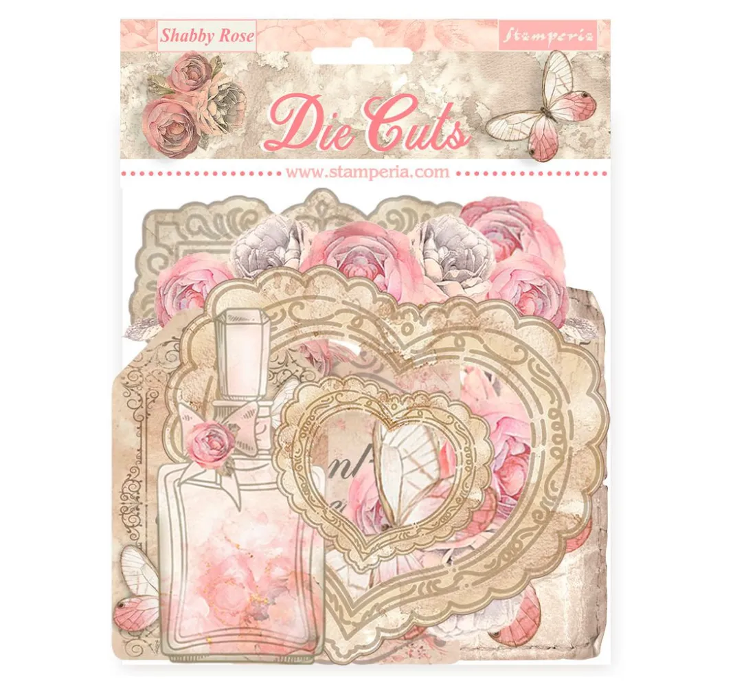 Stamperia Dekoelemente|Kartengestaltung>Stanzmotive "Shabby Rose"