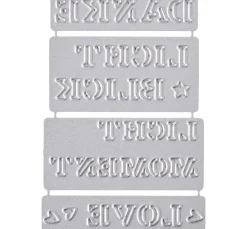 FarbTon Papier Stanz- & Prägemaschinen|Schablonen>Stanzschablone "Schriftdekore" für Marinas Licht