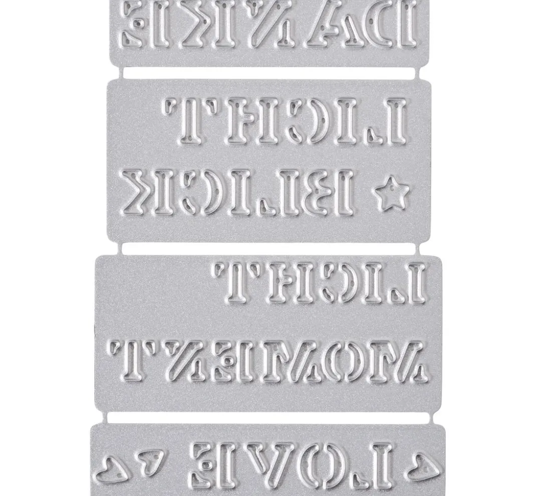 FarbTon Papier Stanz- & Prägemaschinen|Schablonen>Stanzschablone "Schriftdekore" für Marinas Licht