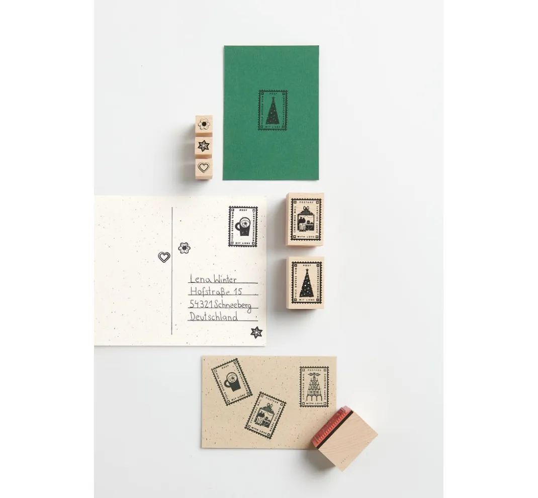 Rico Design Scrapbooking|Kartengestaltung>Stempel-Set "Weihnachtspost"