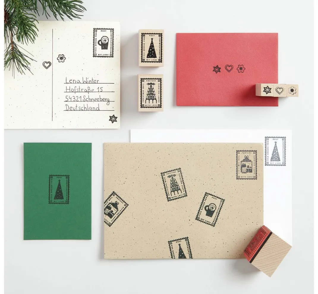 Rico Design Scrapbooking|Kartengestaltung>Stempel-Set "Weihnachtspost"