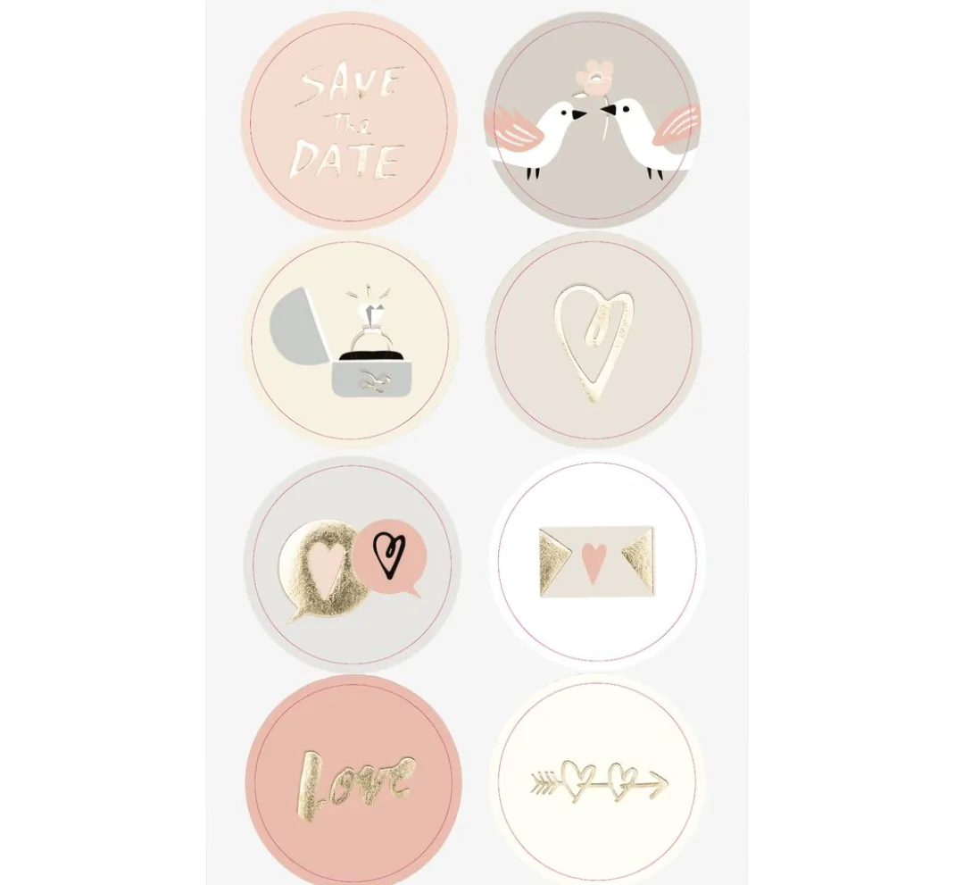 Rico Design Sticker & Klebebänder|Kartengestaltung>Sticker "Hochzeit", mit Goldfolie