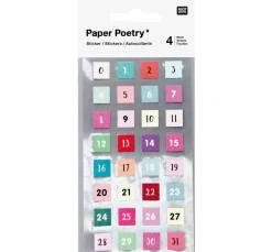 Rico Design Bullet Journal|Sticker & Klebebänder>Sticker "Zahlen 0-31", 4 Blatt