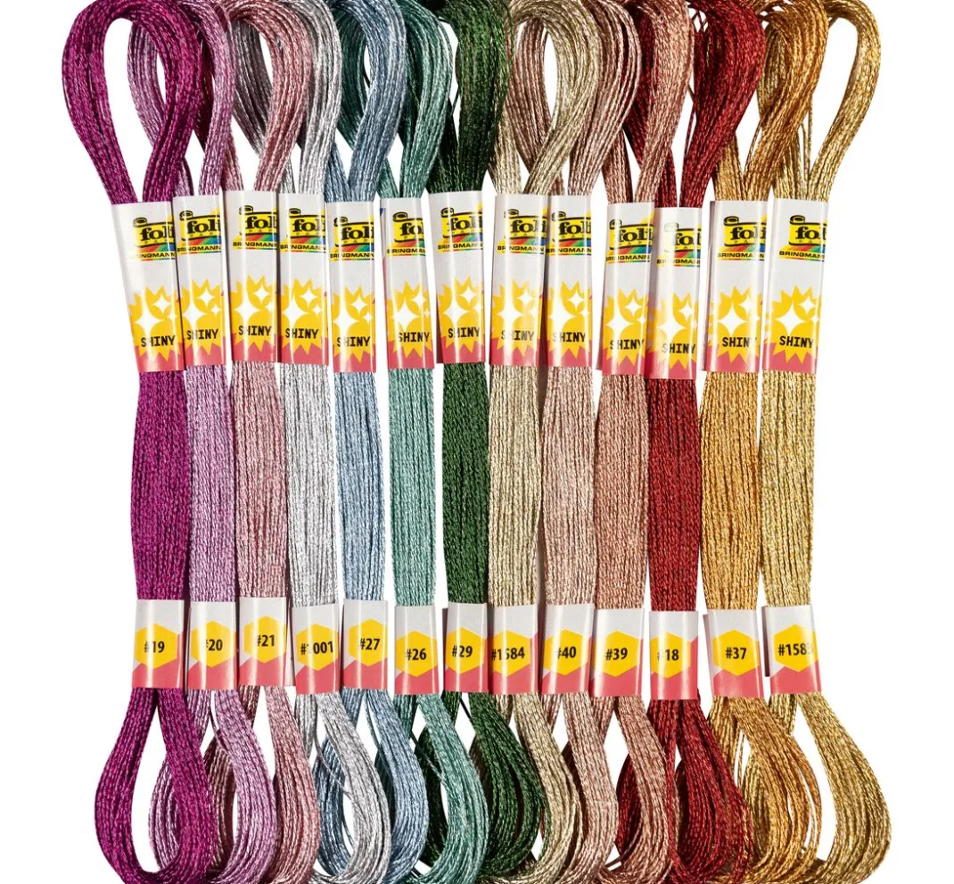 folia Sticken|Freundschaftsarmbänder>Sticktwist "Metallic"
