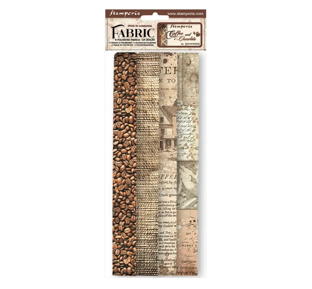 Stamperia Stoff Zum Basteln|Stoffpakete>Stoffpaket "Coffee and Chocolate"
