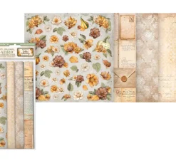 Stamperia Stoff Zum Basteln|Stoffpakete>Stoffpaket "Golden Harmony"