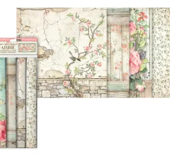 Stamperia Dekostoff|Stoffpakete>Stoffpaket "House of Roses"