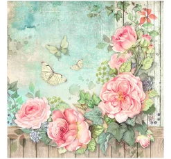 Stamperia Dekostoff|Stoffpakete>Stoffpaket "House of Roses"