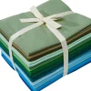 stafil Patchworkstoffe|Stoffpakete>Stoffpaket Patchy Uni "Blau-Grün-Oliv-Grau", 17 Zuschnitte